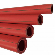 Полипропиленовая труба круглая красная противопожарная SDR 7,4 PP-R 75х10,3 мм ГОСТ/ТУ
