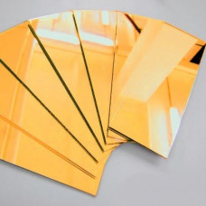 Полистирол листовой ударопрочный золотой зеркальный 1х1000х2000 мм ГОСТ 28250-89